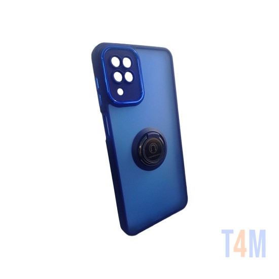 Capa com Anel de Suporte para Samsung Galaxy A12 5g Azul Fumado